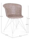 Sedia Loft con gambe in acciaio verniciato a polvere epossidica, per arredo interno 56 x 54 x h 76 cm