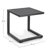 Tavolino da caffe Hilde per lettino da esterno e giardino 40 cm in alluminio