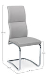Sedia Thelma con struttura in acciaio, per arredo interno 43,5 x 62 x h 102 cm