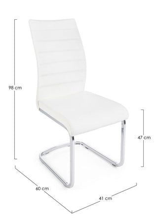 Sedia "Myra" con struttura seduta e schienale in compensato, per arredo interno 41 x 60 x h 98 cm