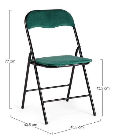 Sedia "Amal" con struttura in tubolare di acciaio verniciato a polvere ø19 mm, per arredo interno 43,5 x 43,5 x h 79 cm