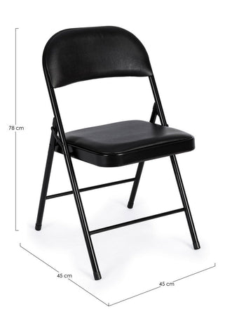 Sedia "Felicity" con struttura in tubolare di acciaio ø22 mm verniciato a polvere (poliestere), per arredo interno 45 x 45 x h 78 cm
