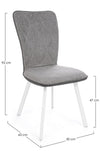 Sedia Angelica con struttura in acciaio e compensato, per arredo interno 50 x 63 x h 92 cm