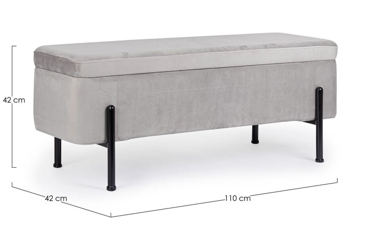 Panca Contenitore "Irina" per interno, con Struttura In Mdf E Compensato, da 110x42x42h cm