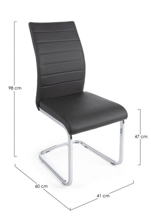 Sedia "Myra" con struttura seduta e schienale in compensato, per arredo interno 41 x 60 x h 98 cm