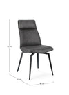 Sedia Lawrence con gambe in acciaio verniciato a polvere epossidica, per arredo interno 48 x 64 x h 92 cm