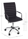 Poltrona Perth da ufficio ergonomica con braccioli, altezza regolabile