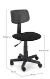 Poltrona Artemis da ufficio ergonomica con braccioli, altezza regolabile