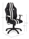 Poltrona Spider da gaming ed ufficio ergonomica, con braccioli, schienale reclinabile e ruote