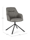 Sedia Grant con gambe in acciaio verniciato a polvere epossidica, per arredo interno 59 x 65 x h 86 cm