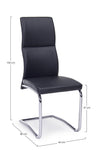 Sedia Thelma con struttura in acciaio, per arredo interno 43,5 x 62 x h 102 cm