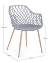 Sedia Optik con gambe in acciaio verniciate, per arredo interno 58 x 54 x h 85,5 cm