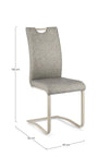 Sedia Kenneth con gambe in acciaio verniciato a polvere epossidica, per arredo interno 42 x 56 x h 102 cm