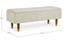 Panca Contenitore Kira per interno, con Struttura In Mdf E Compensato, da 120x42x42h cm