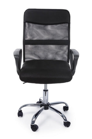 Poltrona "Nairobi" da ufficio ergonomica con braccioli, altezza regolabile, colore nero