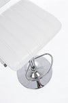 Sgabello da bar Barclay per interno, Struttura In Acciaio Cromato, 46 x 52 x 88,5/109,5 cm