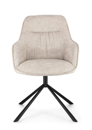 Sedia "Grant" con gambe in acciaio verniciato a polvere epossidica, per arredo interno 59 x 65 x h 86 cm