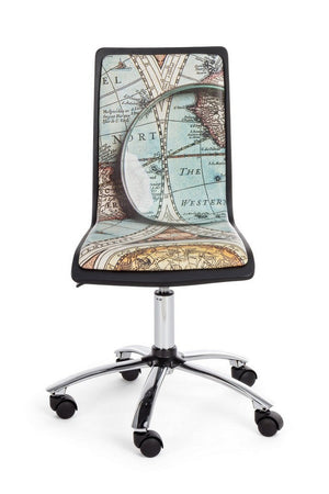 Sedia da ufficio girevole con ruote "Young" per scrivania cameretta bambini