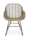 Sedia Raquel con struttura in acciaio, per arredo interno con braccioli, 59 x 63 x h 83 cm