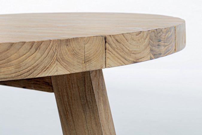 Tavolino rotondo "Bolivar" con struttura in legno di Teak per esterno