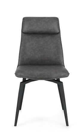 Sedia "Lawrence" con gambe in acciaio verniciato a polvere epossidica, per arredo interno 48 x 64 x h 92 cm