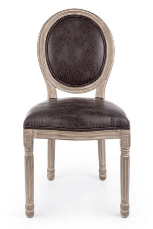 Sedia "Mathilde" con struttura in legno di betulla, per arredo interno 48 x 46 x h 96 cm