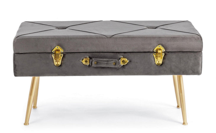 Panca Contenitore "Polina" per interno, con Struttura In Mdf, da 80x34x42h cm