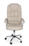 Poltrona Dehli da ufficio ergonomica, rivestimento in similpelle con braccioli e ruote