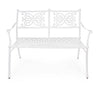 Panchina da giardino Giglio 2 posti, in alluminio, per esterno e veranda