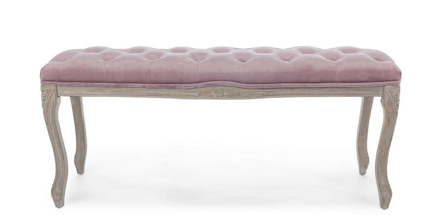 Panca "Mathilde" per interno, con Struttura In Legno Di Betulla E Rubberwood, da 110x36x47h cm