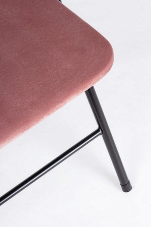 Sedia "Amal" con struttura in tubolare di acciaio verniciato a polvere ø19 mm, per arredo interno 43,5 x 43,5 x h 79 cm