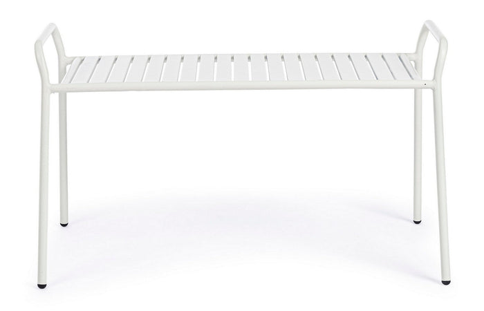 Panchina da giardino 2 posti "Dalya" in acciaio trattato per esterno, impilabile