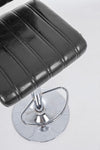 Sgabello da bar Barclay per interno, Struttura In Acciaio Cromato, 46 x 52 x 88,5/109,5 cm