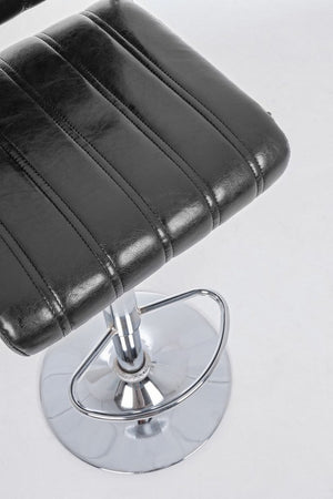 Sgabello da bar Barclay per interno, Struttura In Acciaio Cromato, 46 x 52 x 88,5/109,5 cm