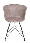 Sedia Loft con gambe in acciaio verniciato a polvere epossidica, per arredo interno 56 x 54 x h 76 cm