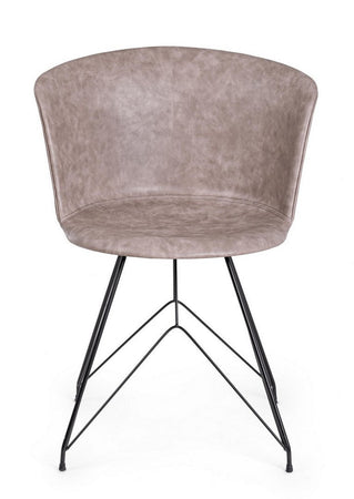 Sedia "Loft" con gambe in acciaio verniciato a polvere epossidica, per arredo interno 56 x 54 x h 76 cm