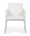 Sedia Sixty Text con struttura in acciaio e compensato, per arredo interno con braccioli, 60 x 54 x h 80,5 cm