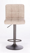 Sgabello da bar Greyson per interno, Struttura E Base Grigio Opaco In Acciaio Verniciato A Polvere (Poliestere), 42 x 51 x 92/113 cm