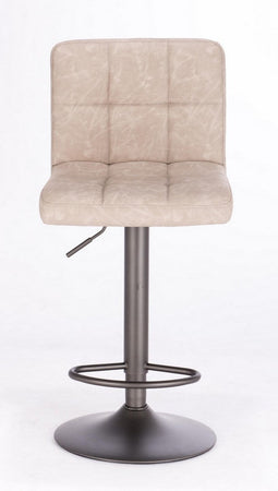 Sgabello da bar Greyson per interno, Struttura E Base Grigio Opaco In Acciaio Verniciato A Polvere (Poliestere), 42 x 51 x 92/113 cm