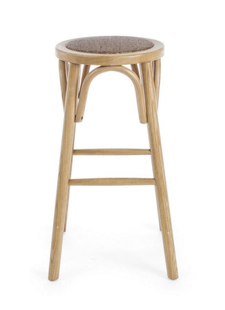 Sgabello da bar Circle per interno, Struttura In Legno Di Olmo, 40 x  x 40 x 73 cm