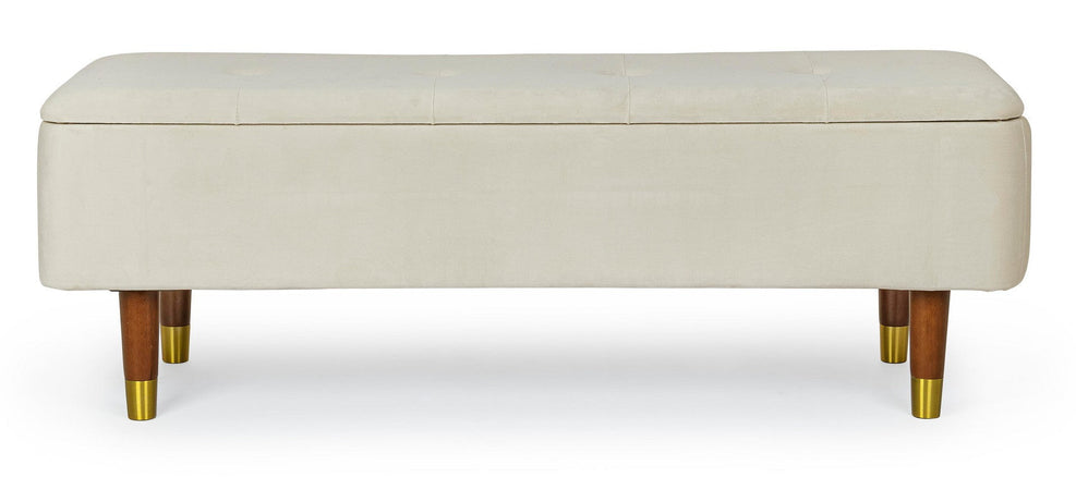 Panca Contenitore "Kira" per interno, con Struttura In Mdf E Compensato, da 120x42x42h cm