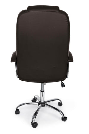 Poltrona "Dehli" da ufficio ergonomica, rivestimento in similpelle con braccioli e ruote