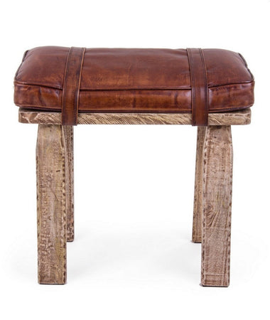 Sgabello per interno "Charleston" Struttura In Legno Di Mango, 54 x 30 x 53 h cm