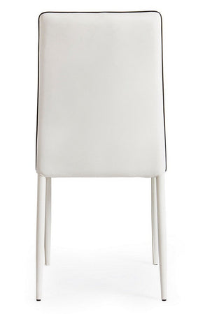 Sedia "Achille" con struttura in acciaio, per arredo interno 43,5 x 53,5 x h 92 cm