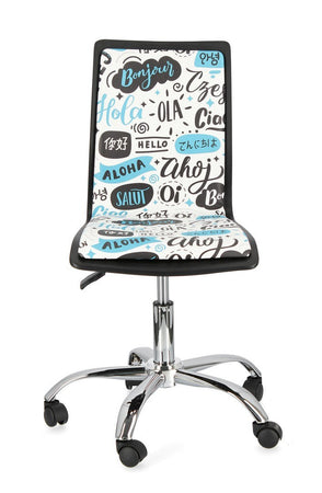 Sedia da ufficio girevole con ruote "Young" per scrivania cameretta bambini