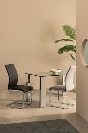Sedia "Myra" con struttura seduta e schienale in compensato, per arredo interno 41 x 60 x h 98 cm