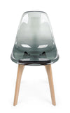 Sedia Easy con seduta e schienale in policarbonato, per arredo interno 52 x 47 x h 82 cm
