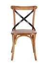Sedia Cross Metal con struttura in legno di olmo da 50,5 x 52 x h 87 cm