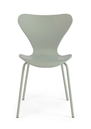 Sedia "Tessa" con gambe in acciaio verniciato a polvere epossidica, per arredo interno 50 x 49,5 x h 82 cm