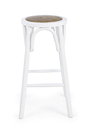 Sgabello da bar Circle per interno, Struttura In Legno Di Olmo, 40 x  x 40 x 73 cm